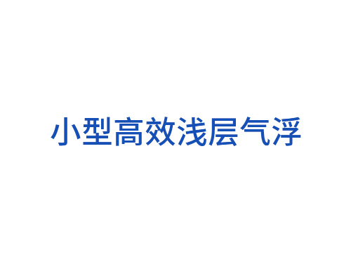 小型高效浅层气浮